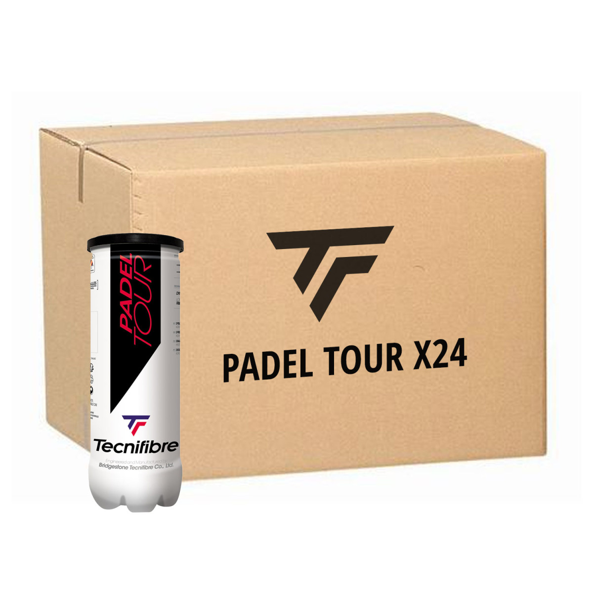 Cartone 24 tubi da 4 palline Tecnifibre Padel Team