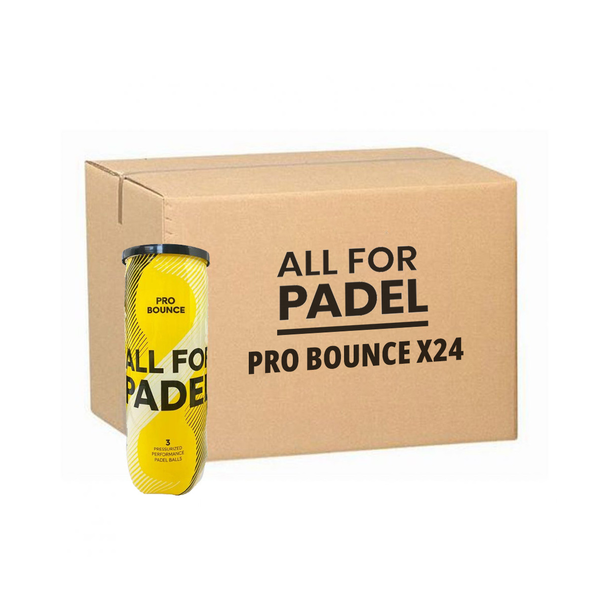 Cartone 24 tubi da 3 palline All For Padel Pro Bounce