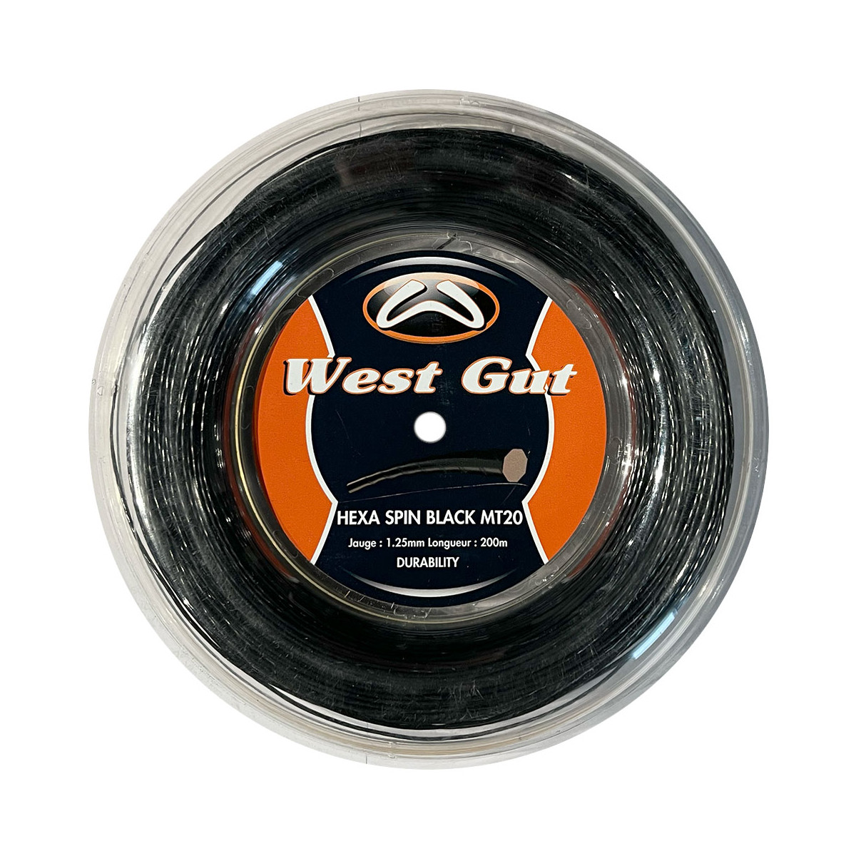 Corda West Gut Hexa Spin Black MT20 200m