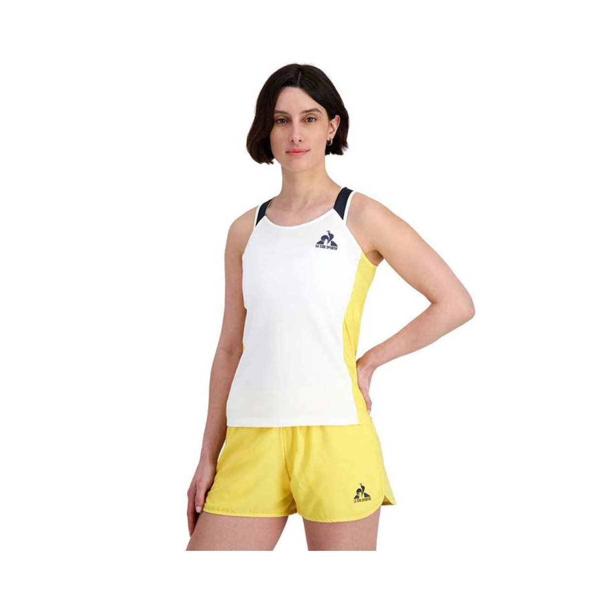Canotta Le Coq Sportif Yannick Noah Paris Bianca / Gialla