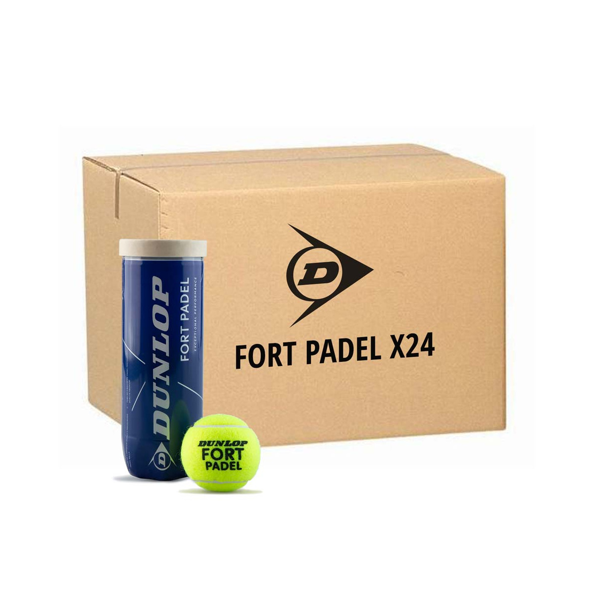 Cartone 24 tubi da 3 palline Dunlop Team Padel