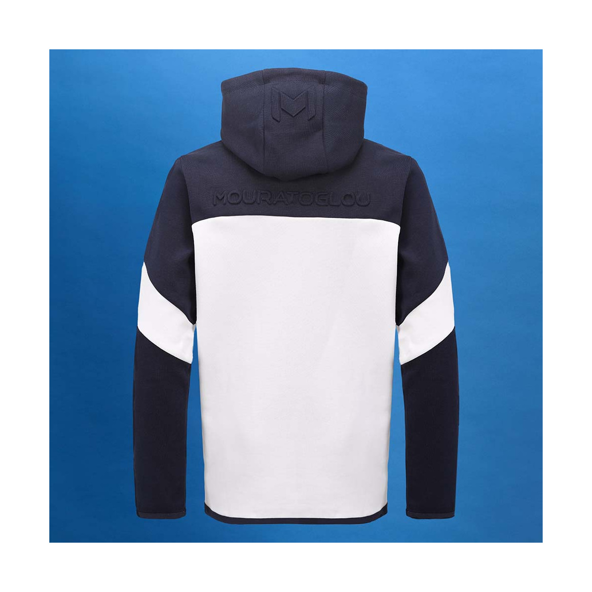 Giacca blu scuro con capucchio di Mouratoglou