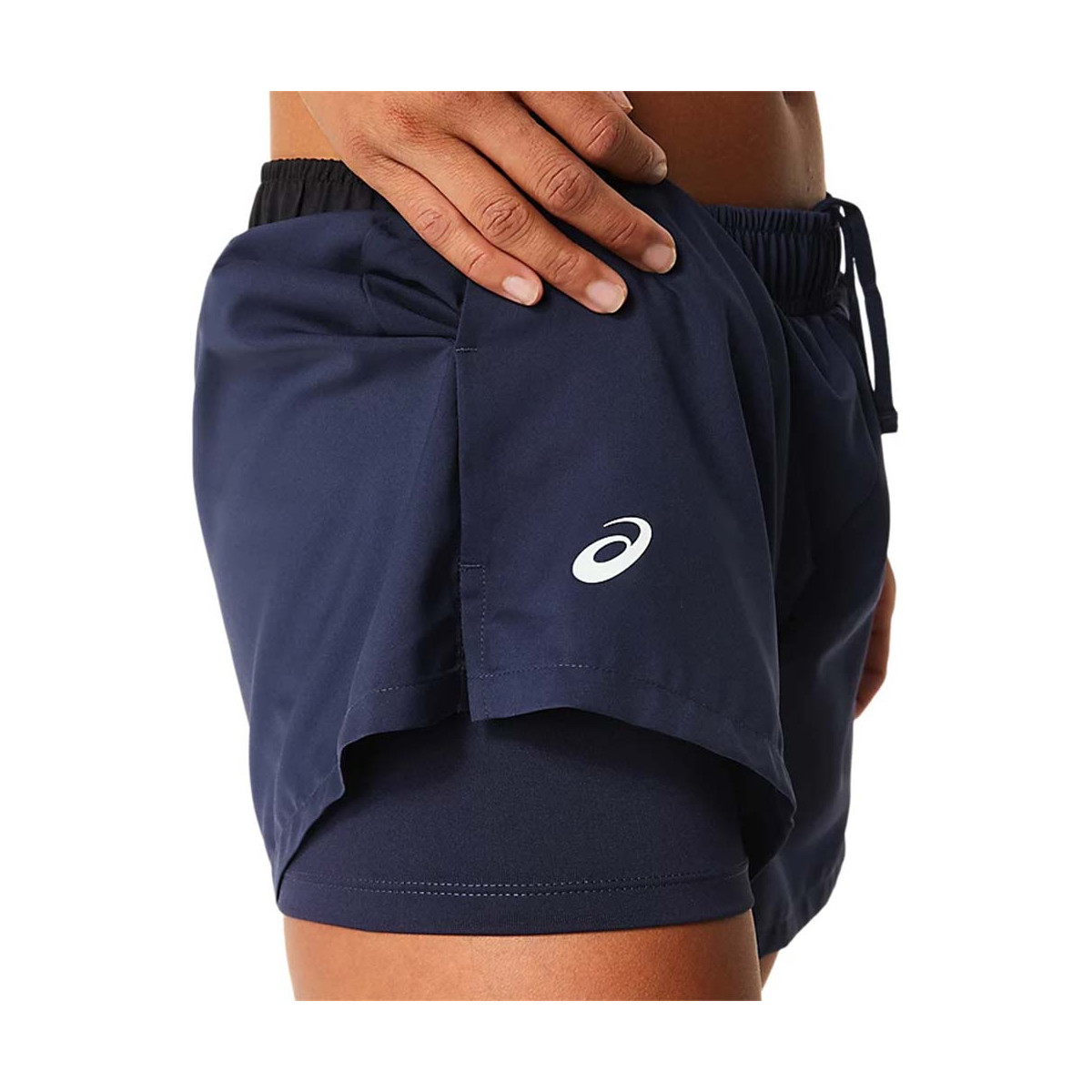 Pantaloncini da donna Asics Court Navy blu
