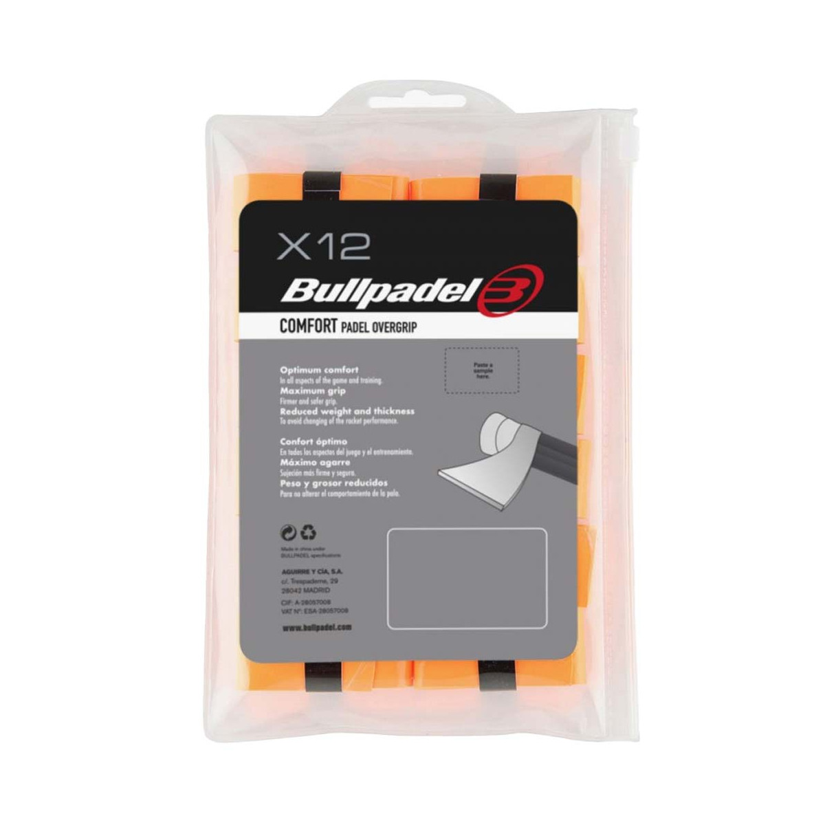 Overgrips Bullpadel Comfort Orange x 3