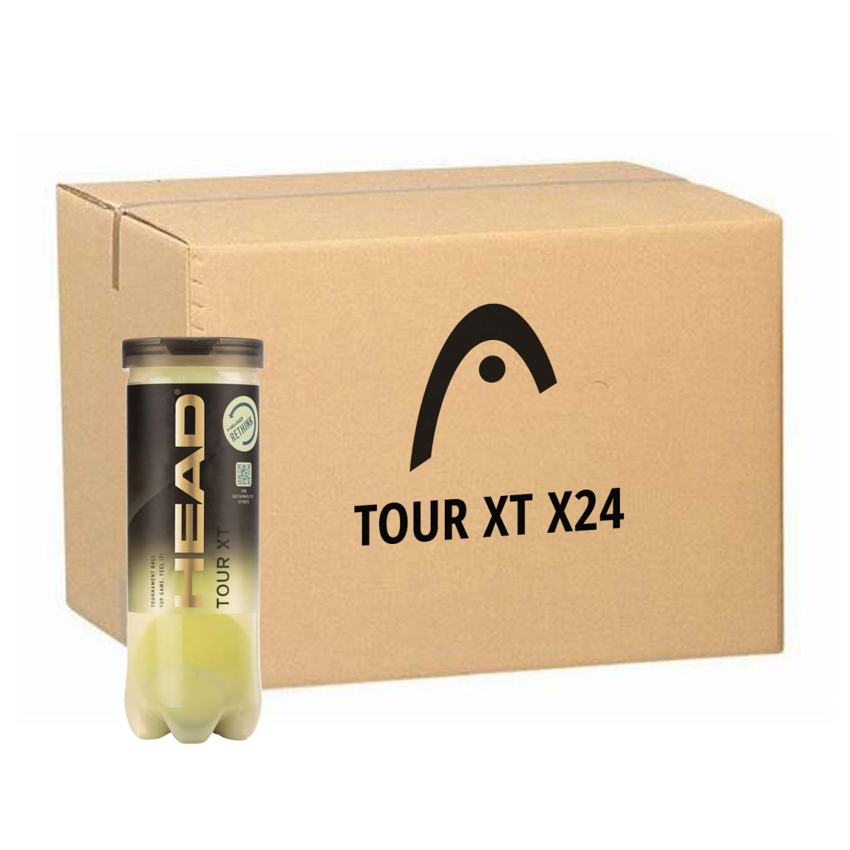 Cartone 18 tubi da 4 palline Head Tour XT