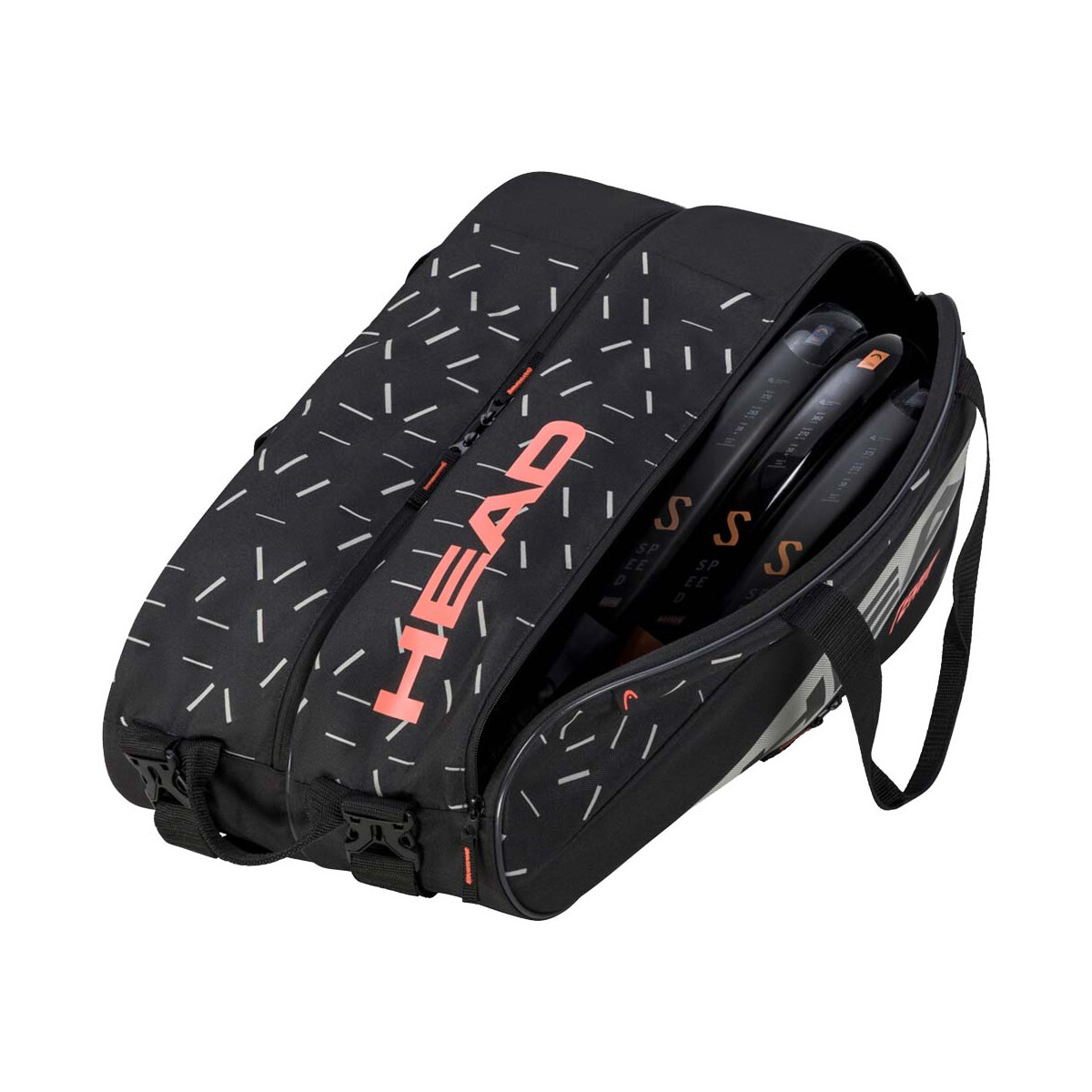 Borsa Head Base Padel M Nero / Arancione