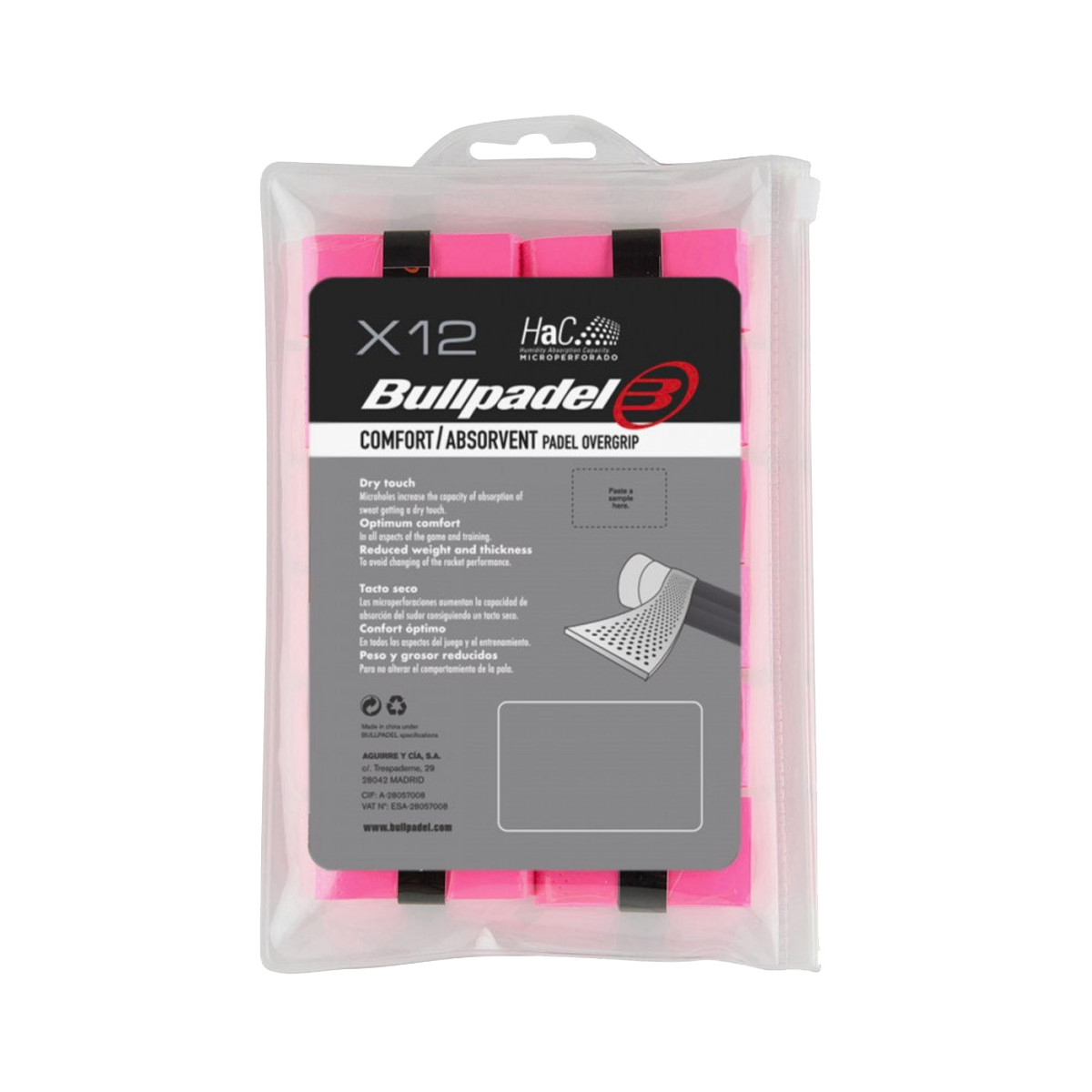 copy ofOvergrips Bullpadel Microperforated Pink x 3