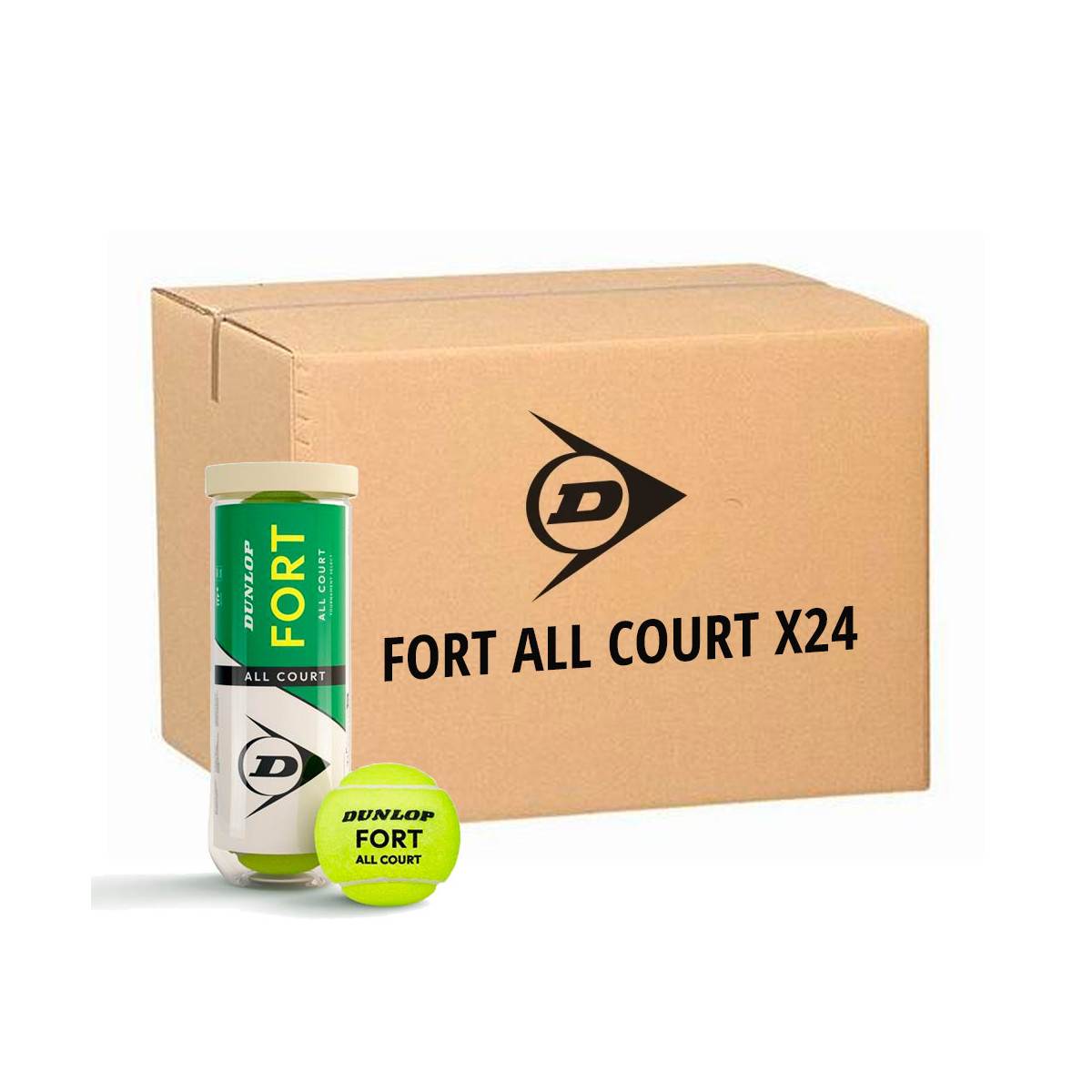 Cartone 24 tubi da 3 palline Dunlop Fort All Court