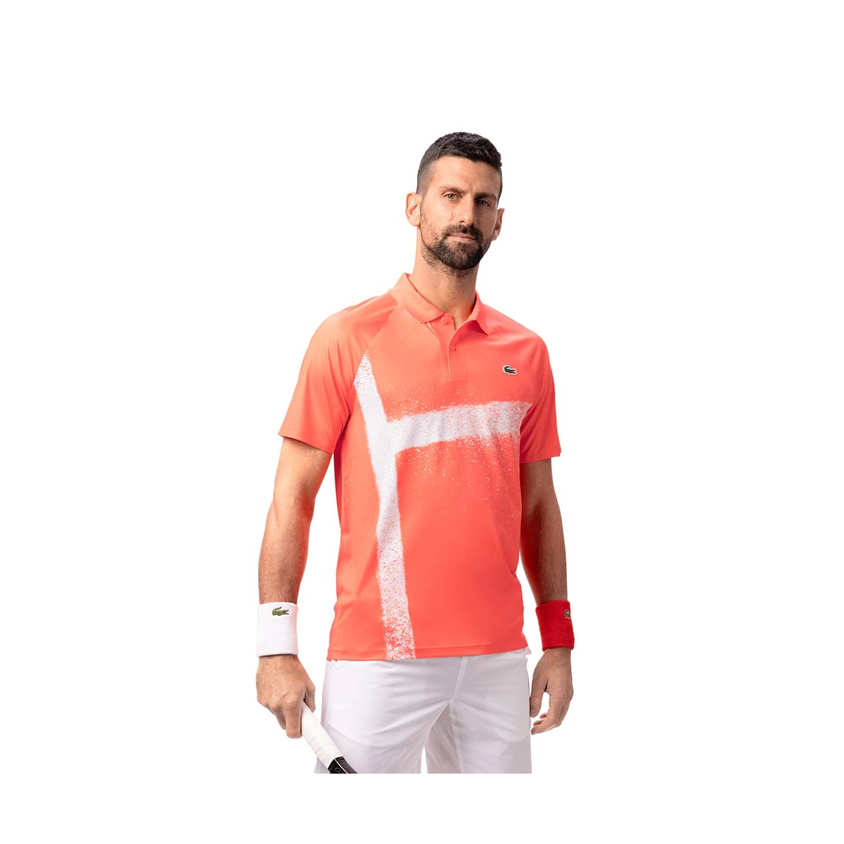 Polo Lacoste Tennis Novak Djokovic Player Blu / Bianco