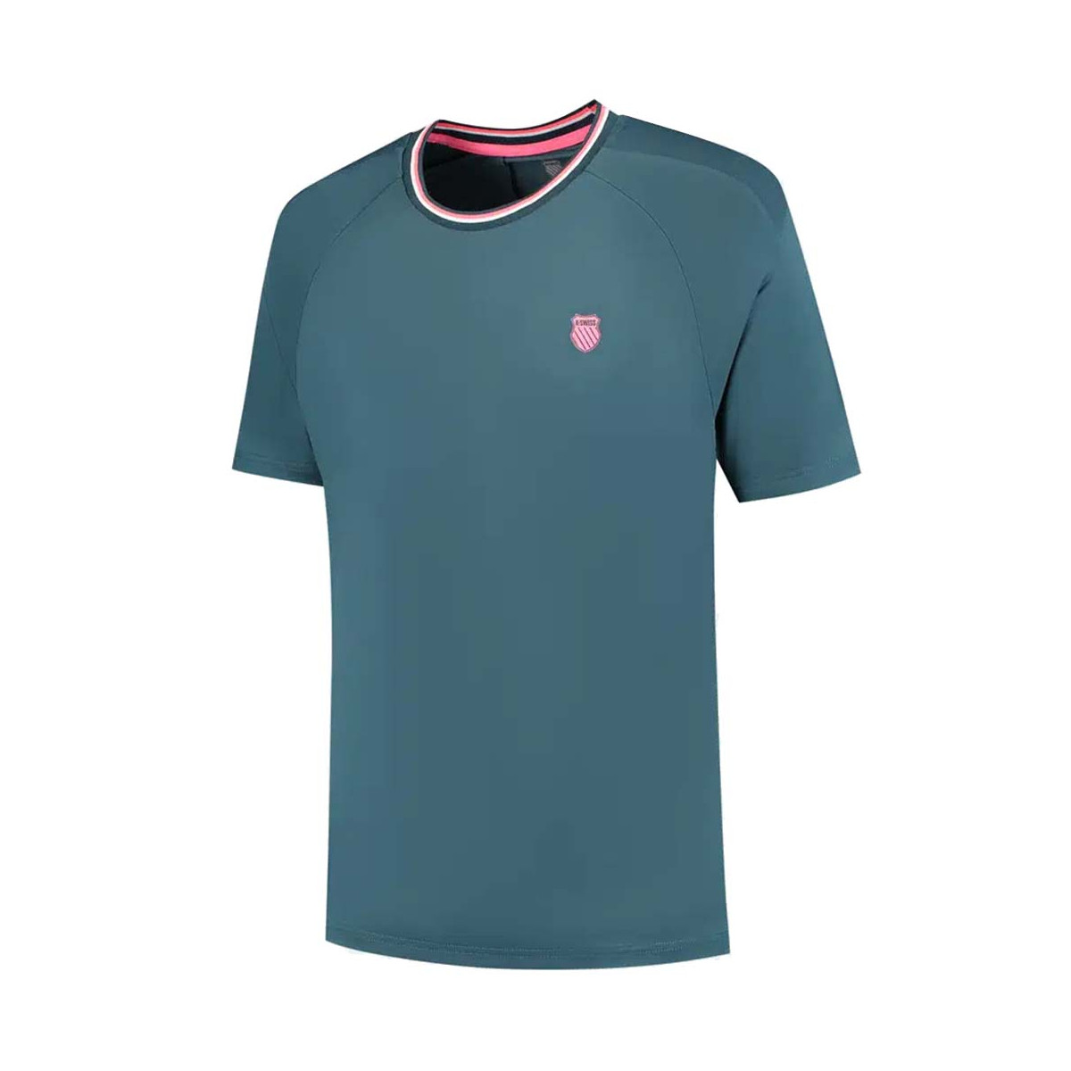 T-shirt K-Swiss Hypercourt Mesh Crew Blu navy / Verde acqua