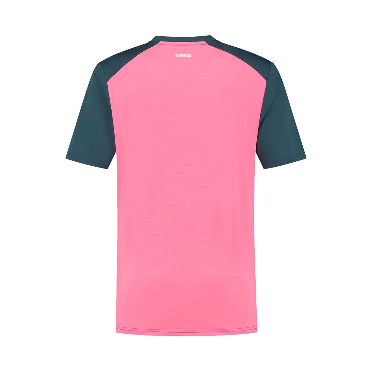T-shirt K-Swiss Hypercourt Print Crew Blu petrolio / Rosa