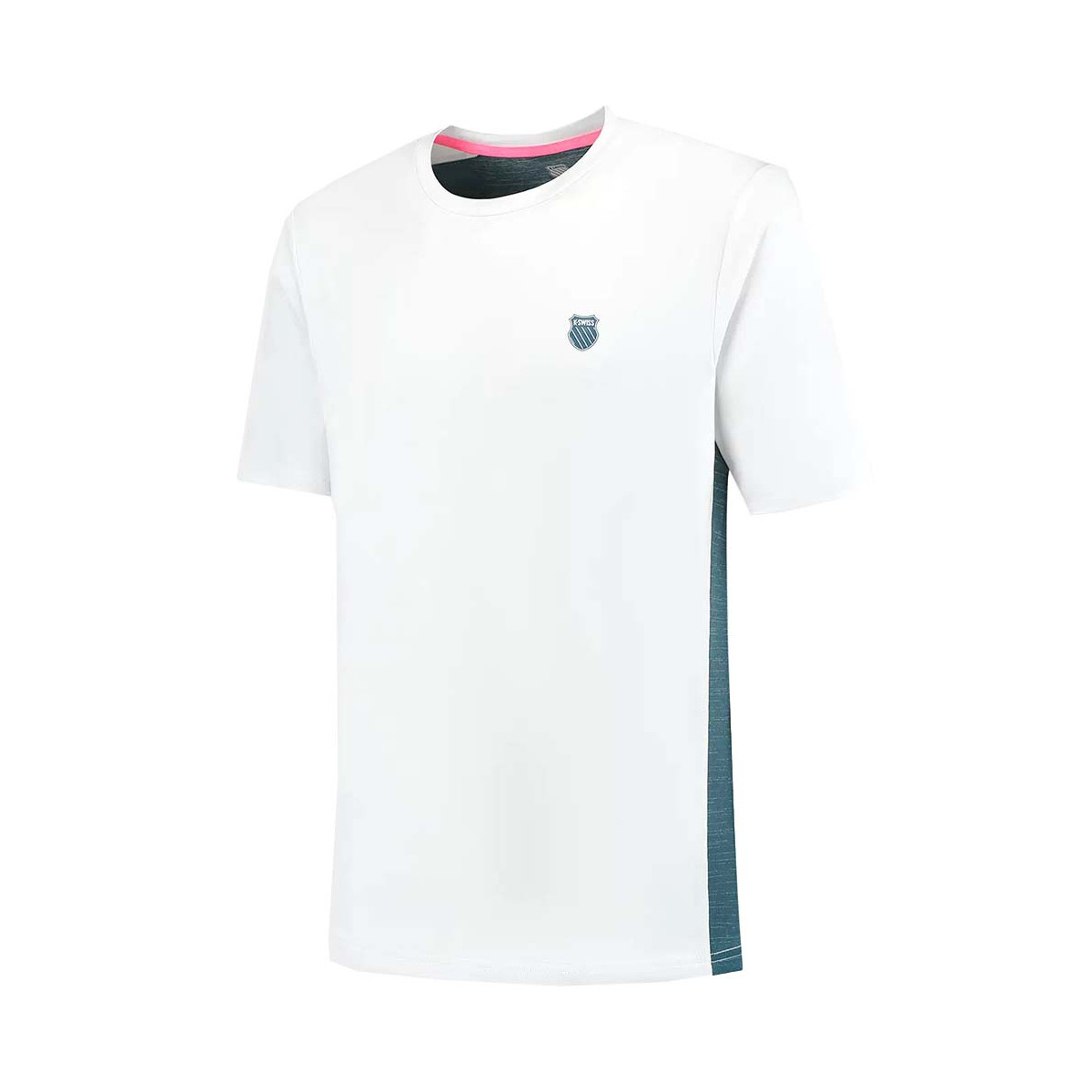 T-shirt K-Swiss Hypercourt Mix Melange Crew Blu petrolio / Rosa