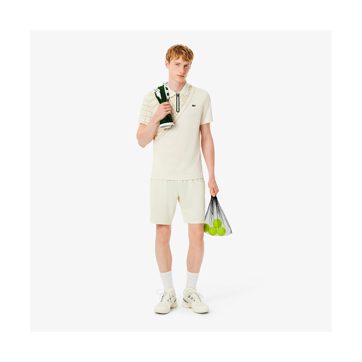 Pantaloncini Lacoste Sport Verde Kaki