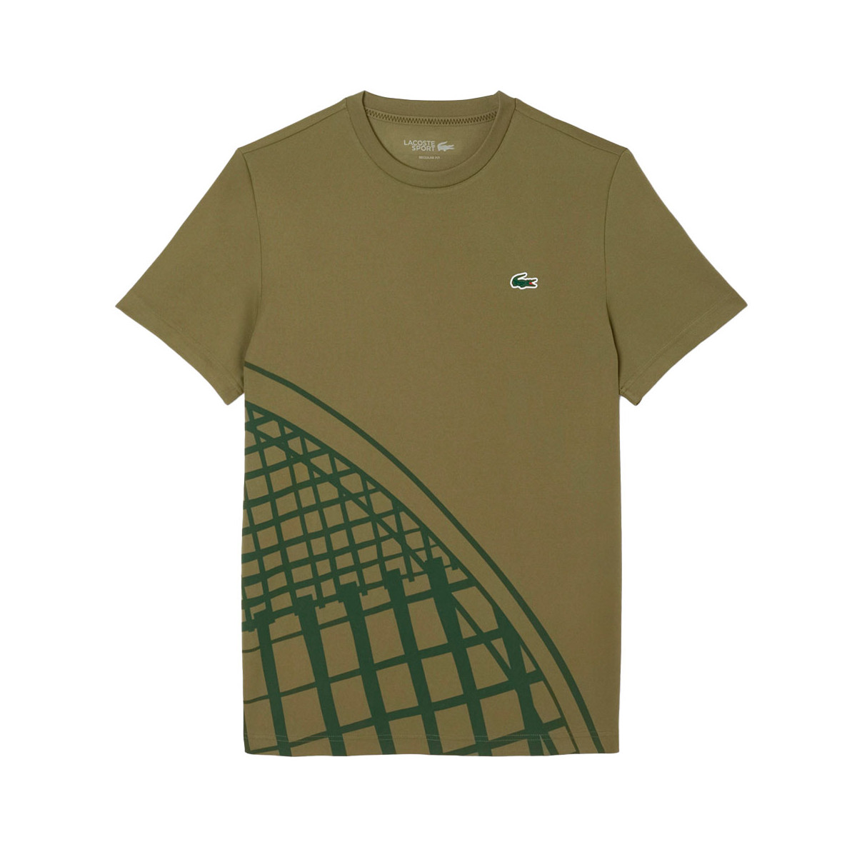 T-shirt Lacoste Ultra Dry Stampato Bianco Ecr&ugrave;