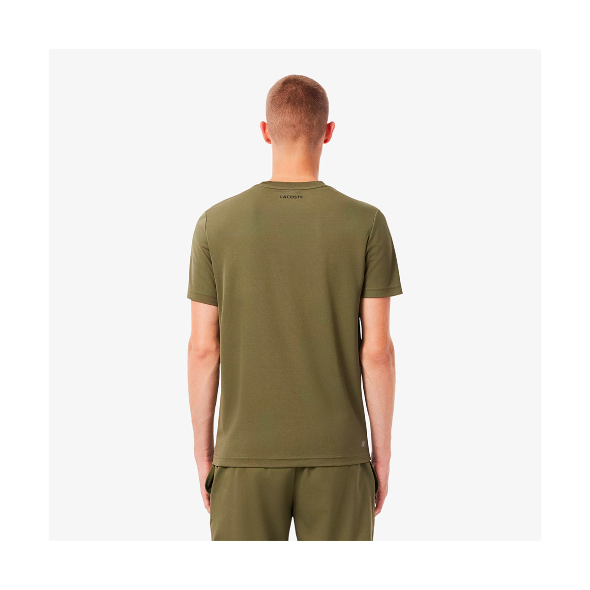 T-shirt Lacoste Ultra Dry Stampato Bianco Ecr&ugrave;