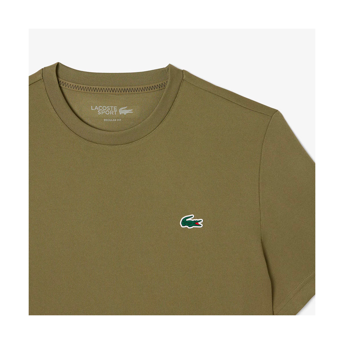 T-shirt Lacoste Ultra Dry Stampato Bianco Ecr&ugrave;