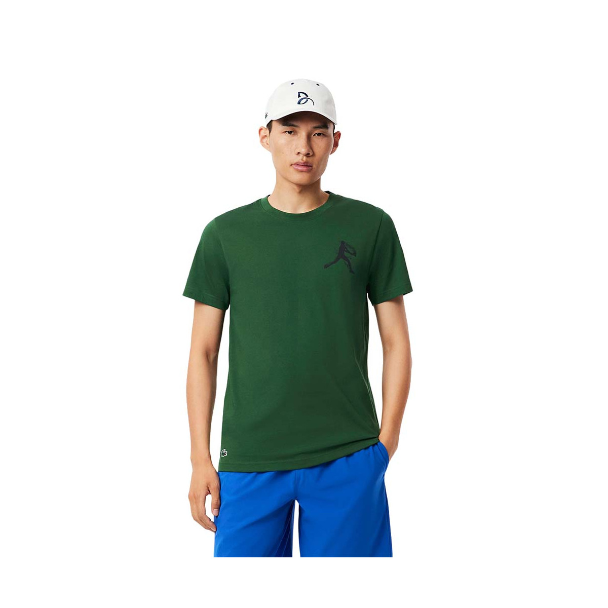 Pacco T-Shirt + Cappellino Lacoste Tennis x Novak Djokovic Grigio M&eacute;lange / Bianco