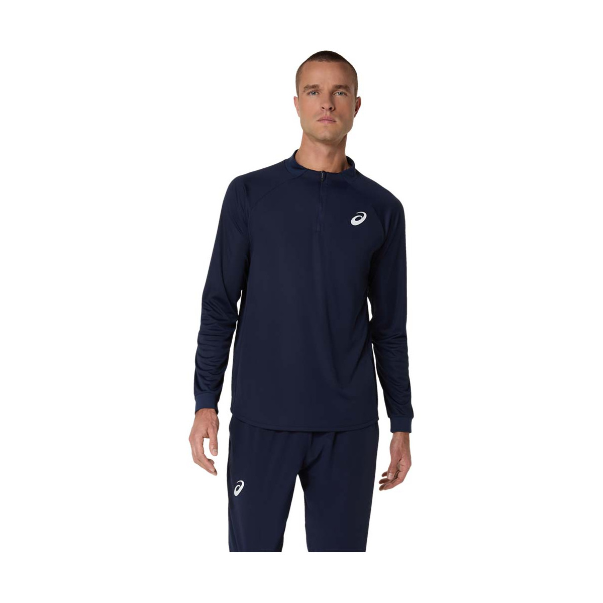T-shirt a maniche lunghe Asics Court LS Zip bianca