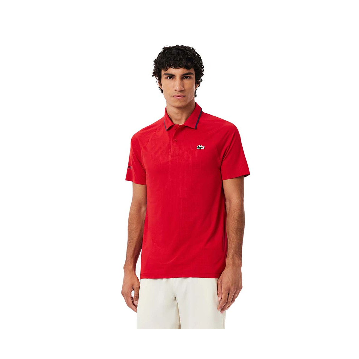 Polo Lacoste Tennis Novak Djokovic On Court Rosso