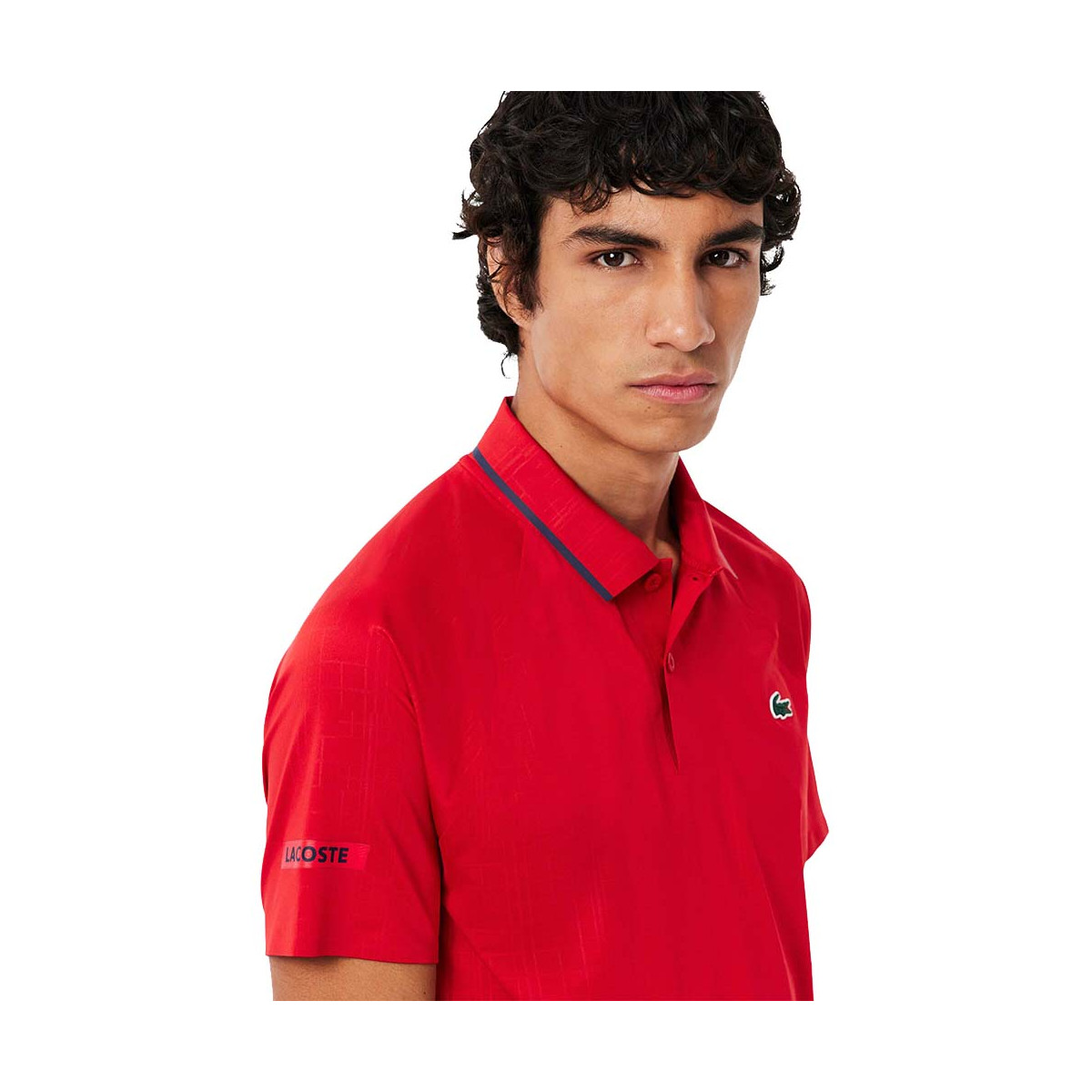 Polo Lacoste Tennis Novak Djokovic On Court Rosso