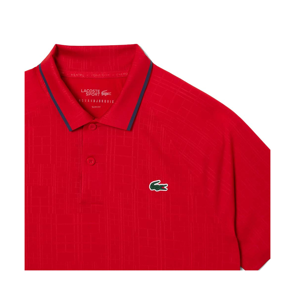 Polo Lacoste Tennis Novak Djokovic On Court Rosso