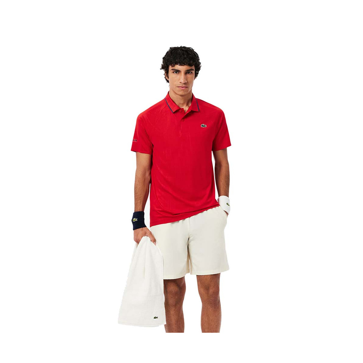 Polo Lacoste Tennis Novak Djokovic On Court Rosso