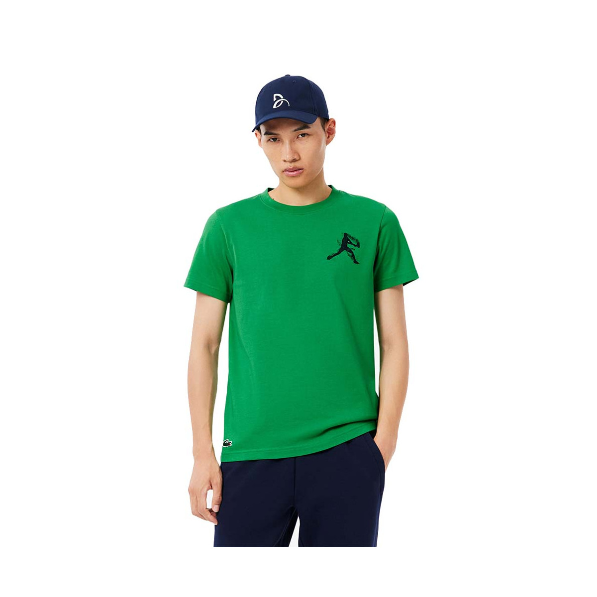 Pacco T-Shirt + Cappellino Lacoste Tennis x Novak Djokovic Verde