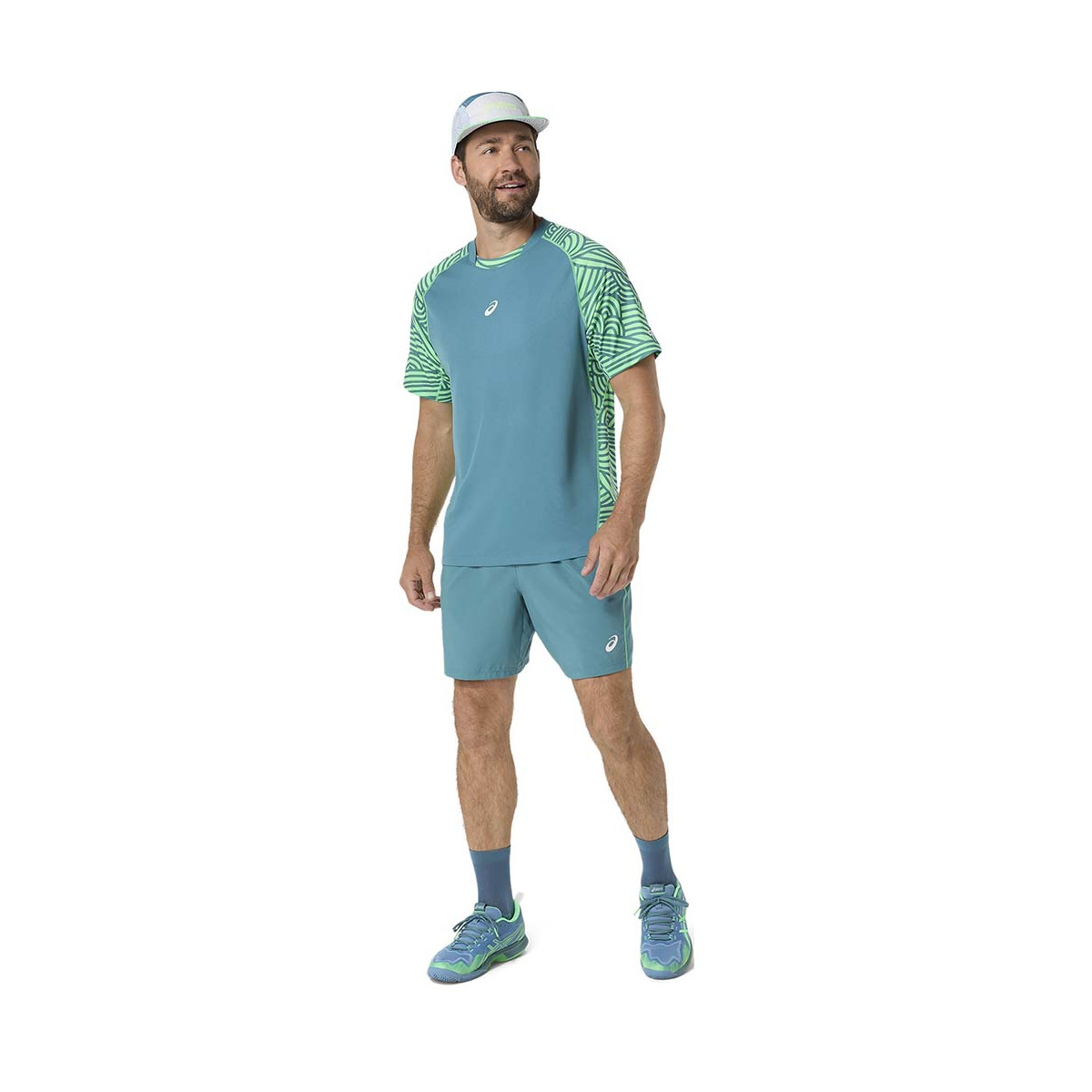 Pantaloncini Asics Padel Court Crema / Verde