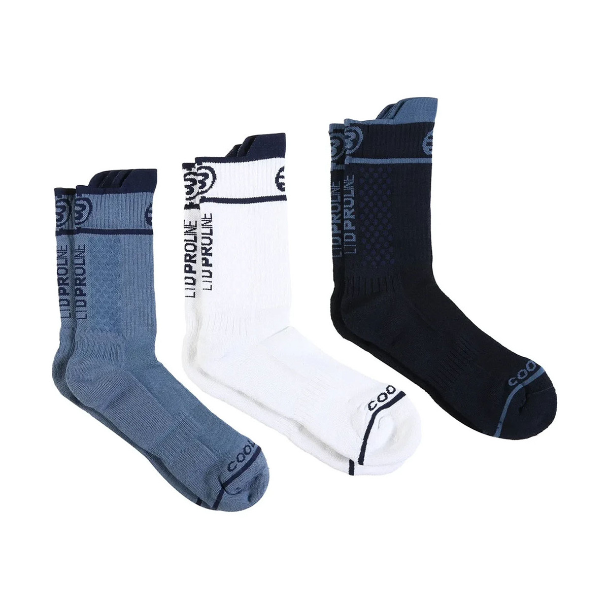 Calzini Bullpadel BP26PR U1 blu navy/bianco/blu (3 paia)