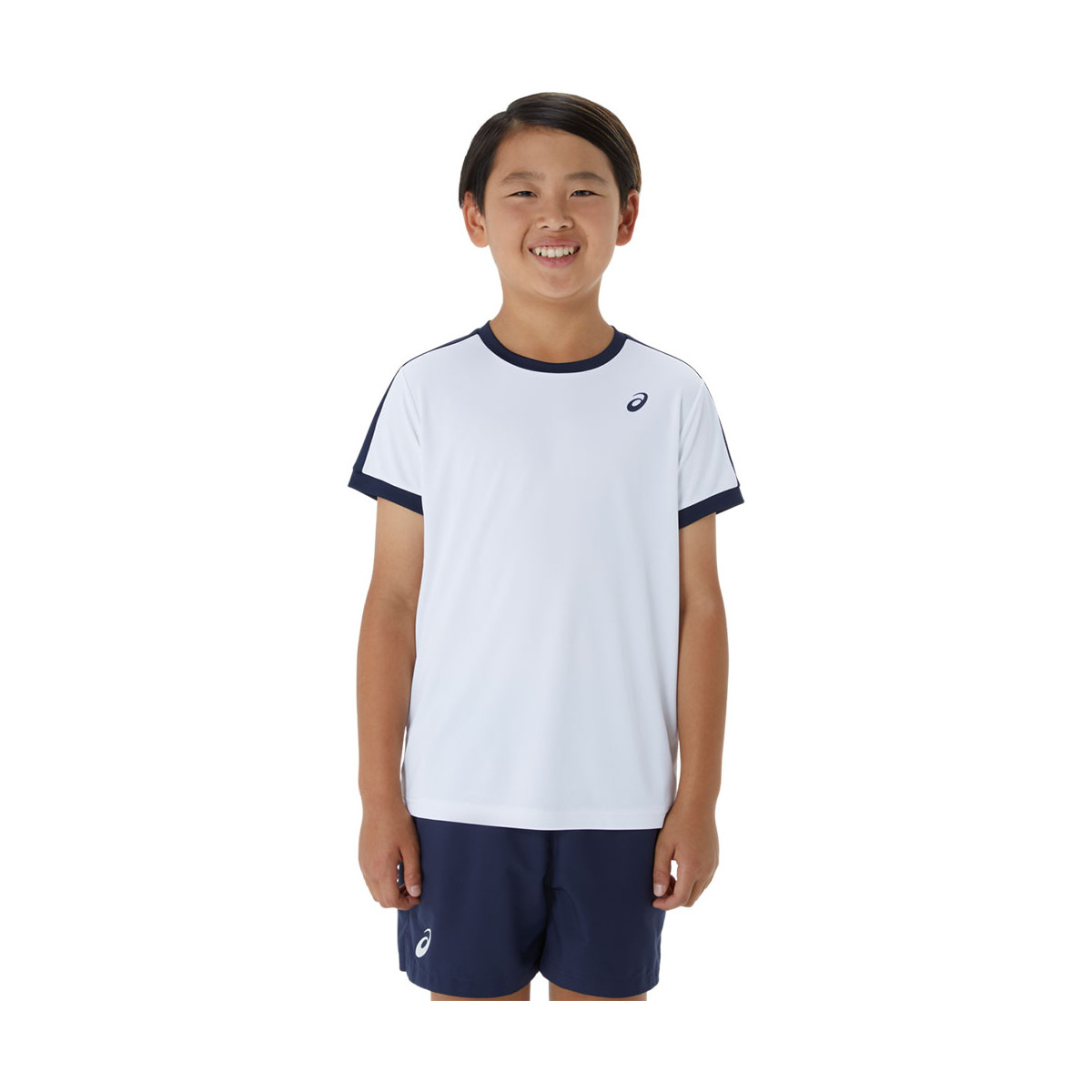 T-Shirt Asics Ragazzo Crema / Blu
