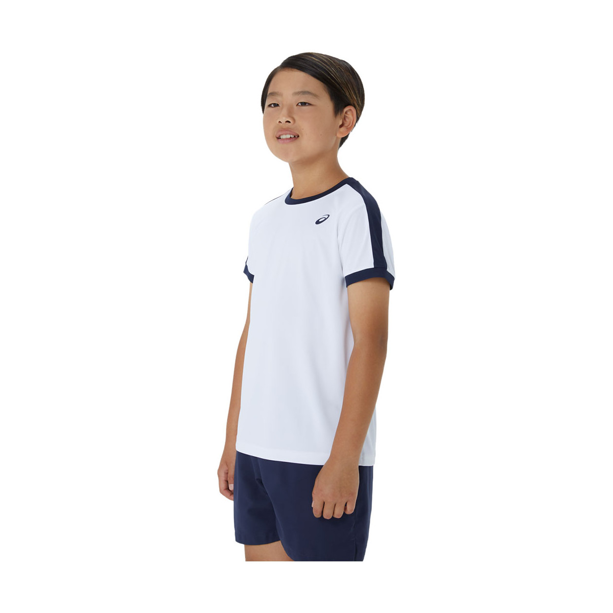 T-Shirt Asics Ragazzo Crema / Blu