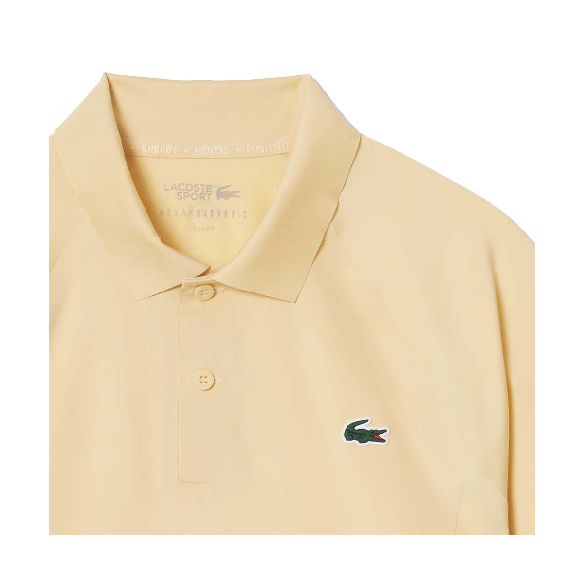 Polo Lacoste Tennis Novak Djokovic On Court Giallo