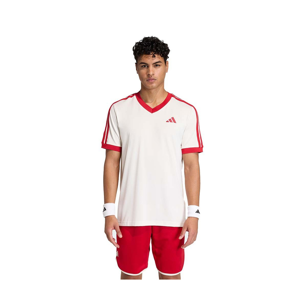 T-Shirt Adidas Tennis Classics Bianco / Rosso