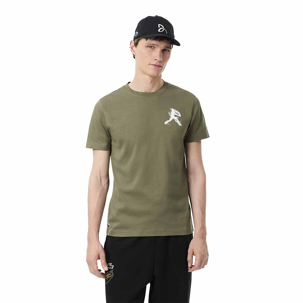 Pack T-Shirt + Cappellino Lacoste Tennis x Novak Djokovic Kaki