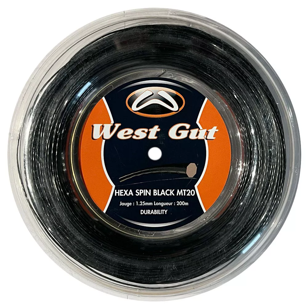 Corda West Gut Hexa Spin Black MT20 200m