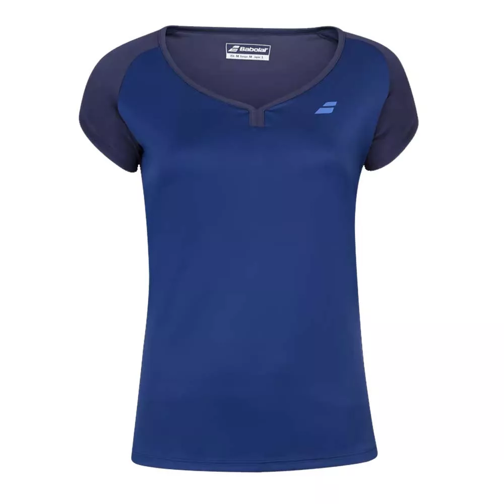 T-Shirt Babolat Play Cap Junior Navy Blu / Corail