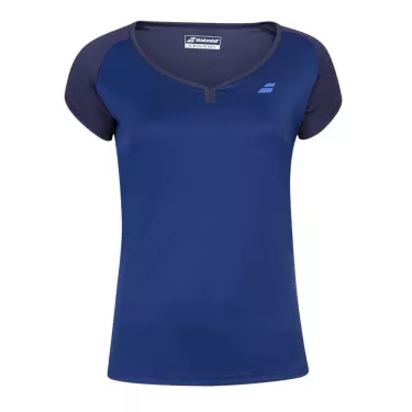 T-Shirt Babolat Play Cap Junior Navy Blu / Corail