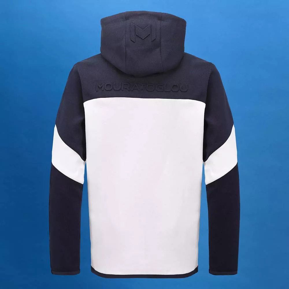 Giacca blu scuro con capucchio di Mouratoglou