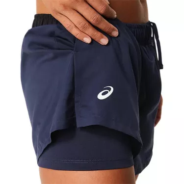 Pantaloncini da donna Asics Court Navy blu
