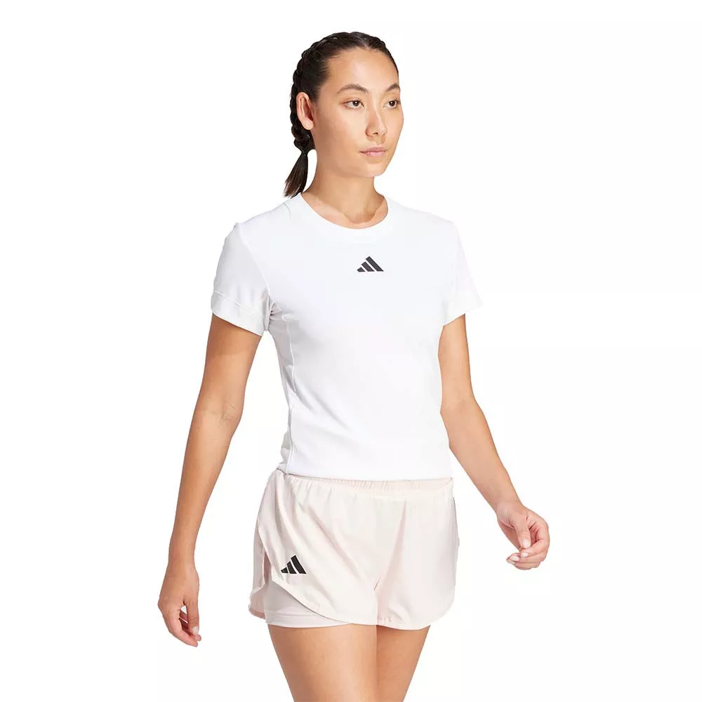 T-shirt Adidas Freelift da donna Bianca