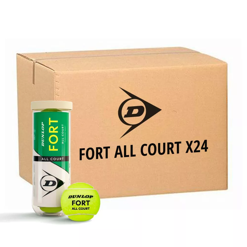 Cartone 24 tubi da 3 palline Dunlop Fort All Court