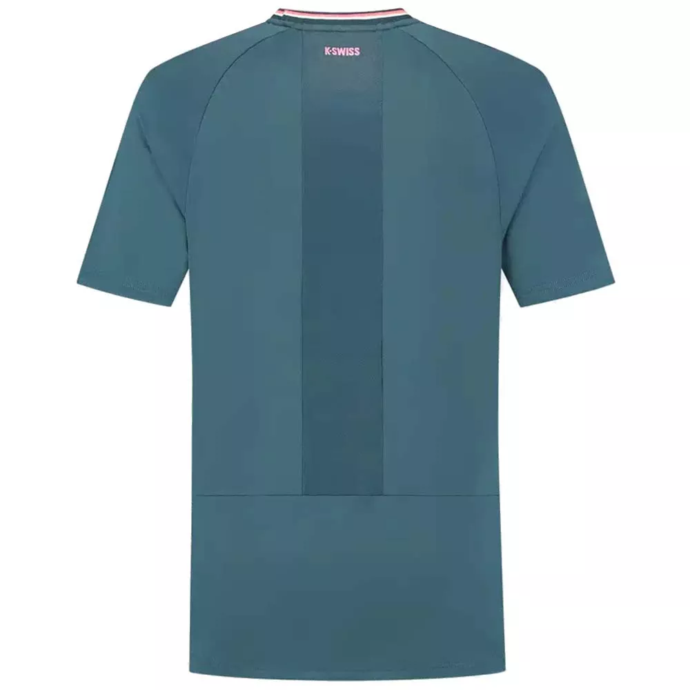 T-shirt K-Swiss Hypercourt Mesh Crew Blu navy / Verde acqua