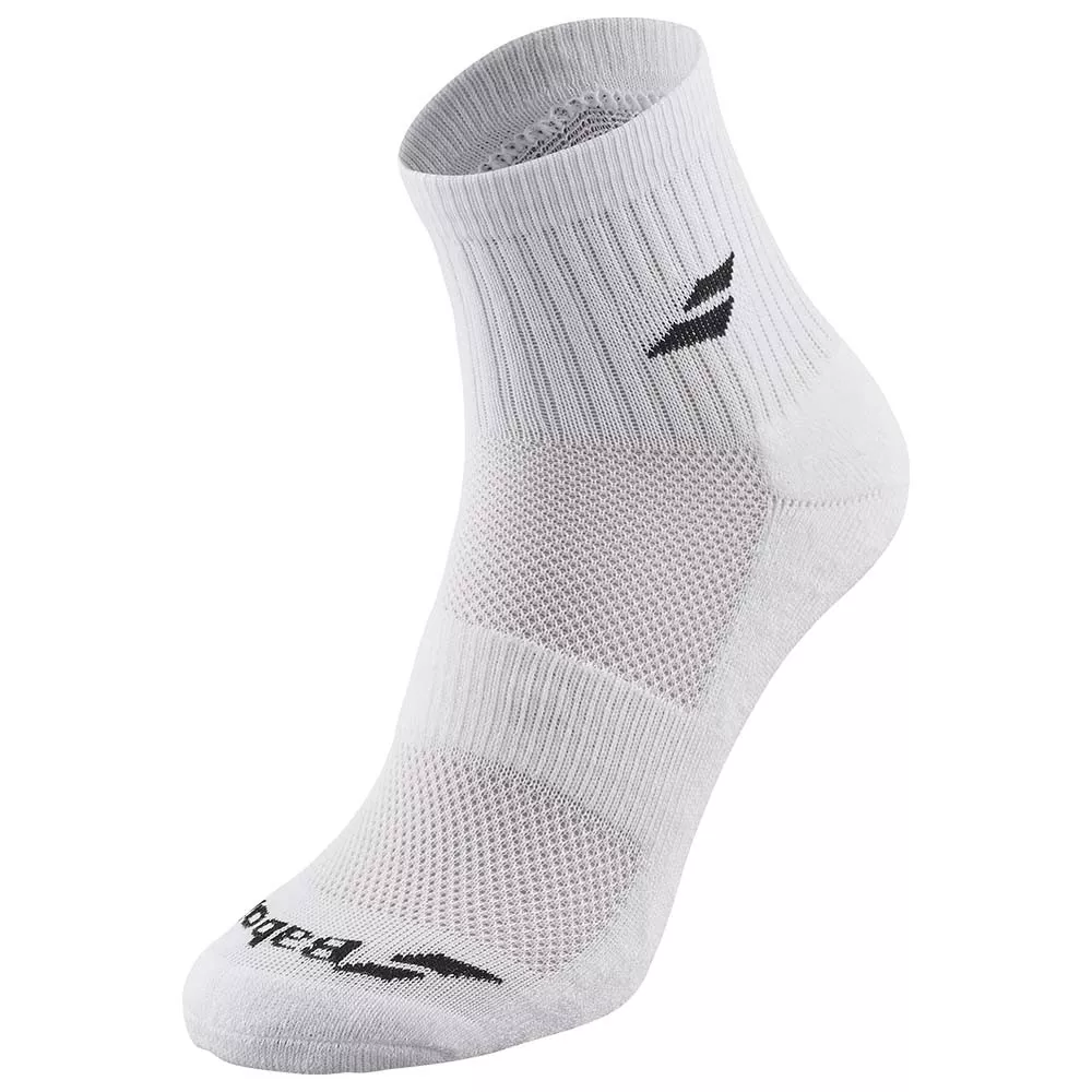 Calzini Babolat Quarter 3 Pairs Pack Bianco