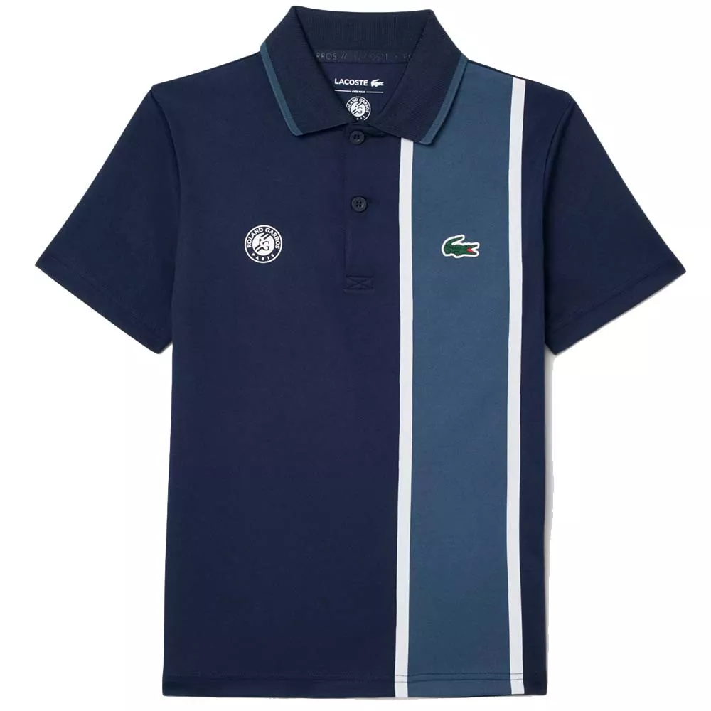 Polo Lacoste Sport Roland Garros Junior Navy Blu
