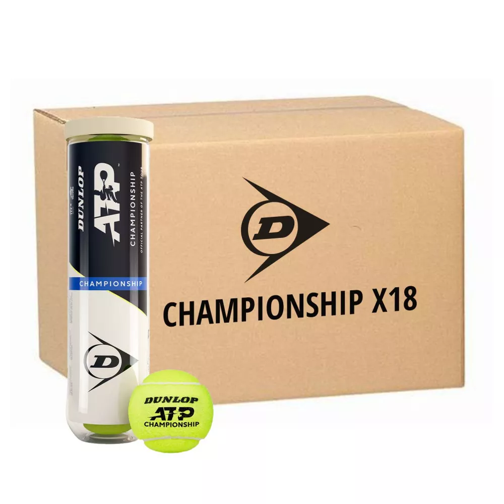 Cartone 18 tubi da 4 palline Dunlop ATP Championship