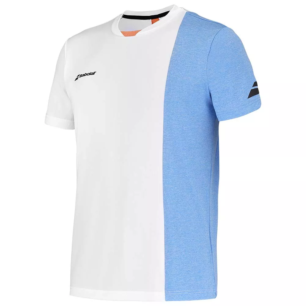 T-Shirt Babolat Play Crew Neck Junior Bianco / Blu