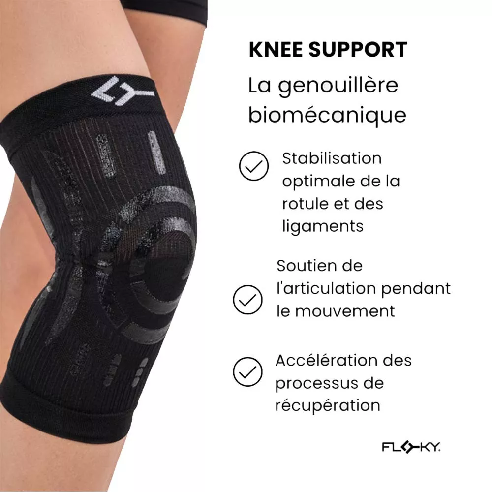 Ginocchiera Floky Knee Support Sinistra Nera