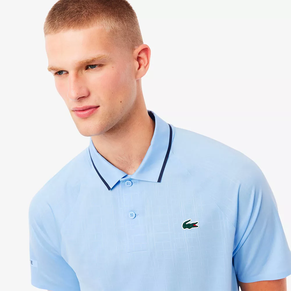 Polo Lacoste Tennis Novak Djokovic In Campo Nero