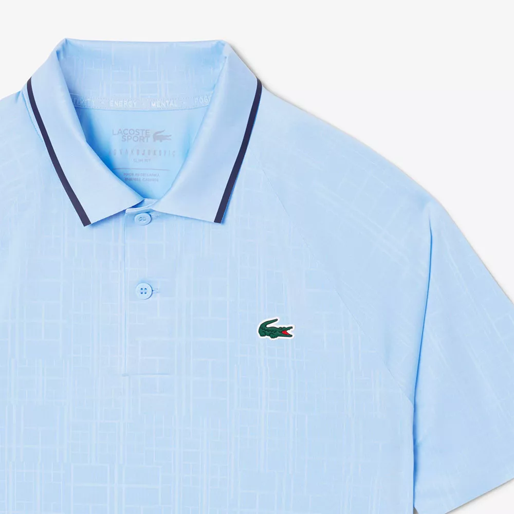 Polo Lacoste Tennis Novak Djokovic In Campo Nero