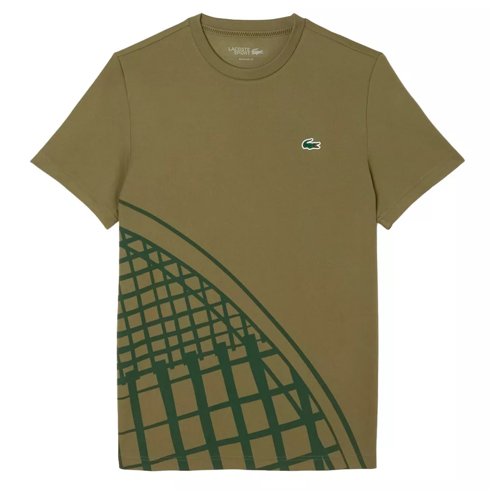 T-shirt Lacoste Ultra Dry Stampato Bianco Ecr&ugrave;